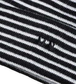 Børn Mads Nørgaard Hue - Strik - Isak Ambas Stripe - Sort/Hvid