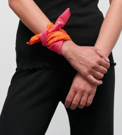Tørklæder*Mads Nørgaard Tørklæde - 55x55 cm - Pink/Orange
