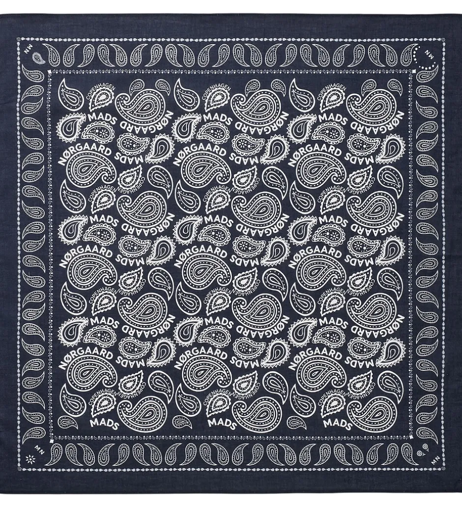 Tørklæder*Mads Nørgaard Tørklæde - 55x55 cm - Paisley - Parisian Night