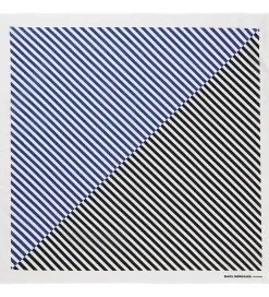 Tørklæder*Mads Nørgaard Tørklæde - 55x55cm - Bluing/Jet Black Stribet