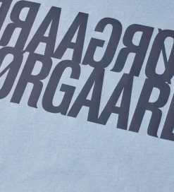 T-Shirts*Mads Nørgaard T-shirt - Tuvina Logo - Faded Denim
