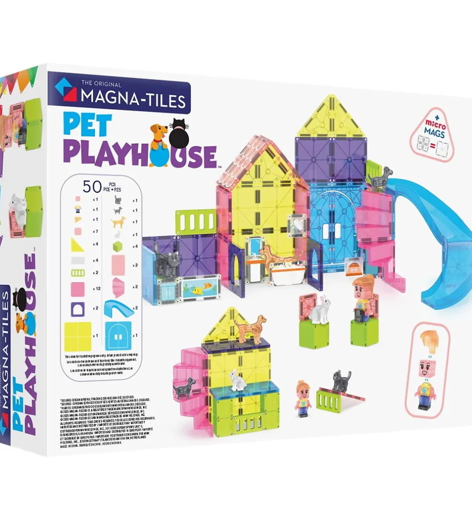 Magna-Tiles Magna Tiles Magnetsæt - 50 Dele - Pet Playhouse + MicroMAGS