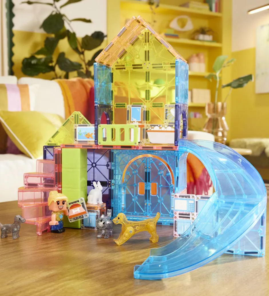 Magna-Tiles Magna Tiles Magnetsæt - 50 Dele - Pet Playhouse + MicroMAGS