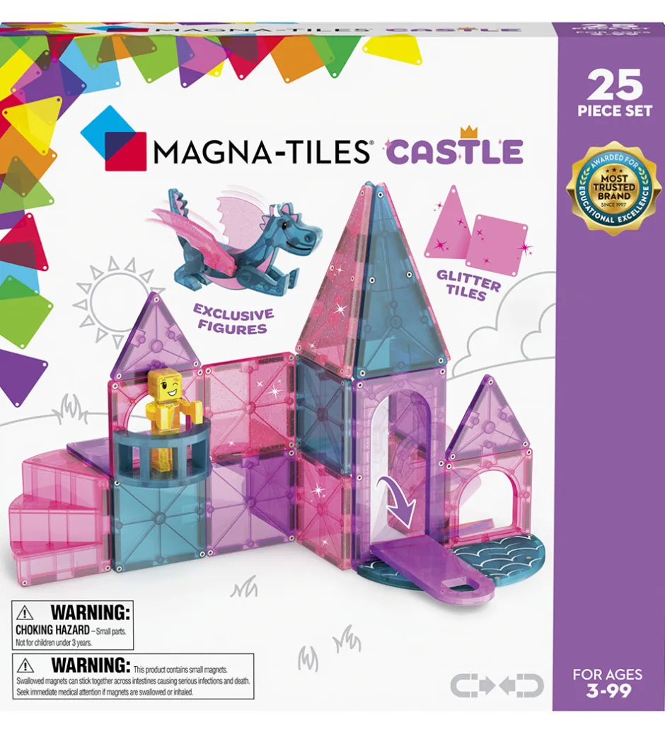 Magnetlegetøj*Magna-Tiles Magnetsæt - 25 Dele - Castle