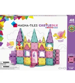 Magnetlegetøj*Magna-Tiles Magnetsæt - 48 Dele - Castle Deluxe + MicroMAGS