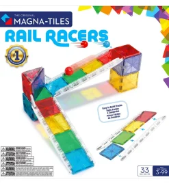 Magnetlegetøj|Konstruktionslegetøj*Magna-Tiles Magnetsæt - 33 Dele - Small Rail Racer + MicroMAGS