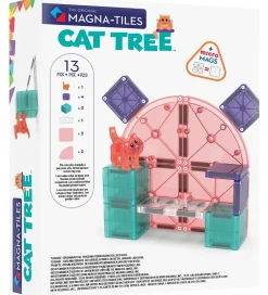 Magnetlegetøj|Konstruktionslegetøj*Magna-Tiles Magnetsæt - 13 Dele - Cat Tree + MicroMAGS