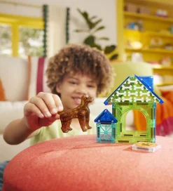 Magnetlegetøj|Konstruktionslegetøj*Magna-Tiles Magnetsæt - 13 Dele - Dog House + MicroMAGS