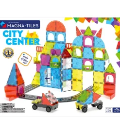 Magnetlegetøj|Konstruktionslegetøj*Magna-Tiles Magnetsæt - 110 Dele - City Center + MicroMAGS