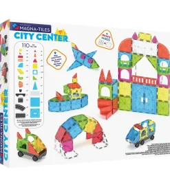 Magnetlegetøj|Konstruktionslegetøj*Magna-Tiles Magnetsæt - 110 Dele - City Center + MicroMAGS