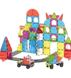 Magnetlegetøj|Konstruktionslegetøj*Magna-Tiles Magnetsæt - 110 Dele - City Center + MicroMAGS