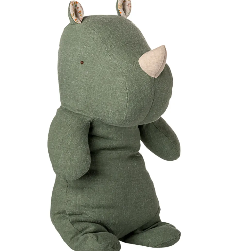 Bamser*Maileg Bamse - Safari Friends - Næsehorn - Medium - Salviegrøn