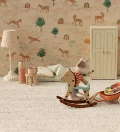 Dukker Og Tilbehør*Maileg Vintage Gulvlampe - Mus - Sand