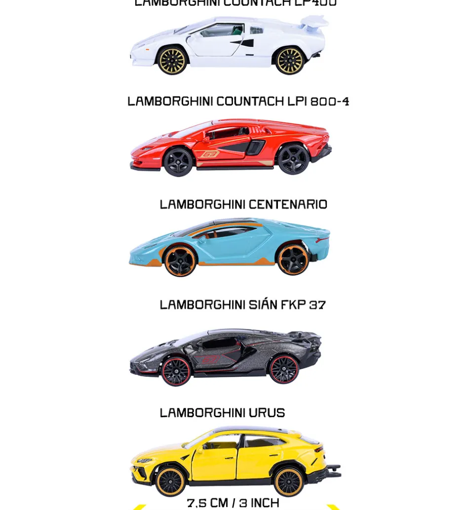 Biler, Tog Og Køretøjer*Majorette Biler - 5-pak - Lamborghini