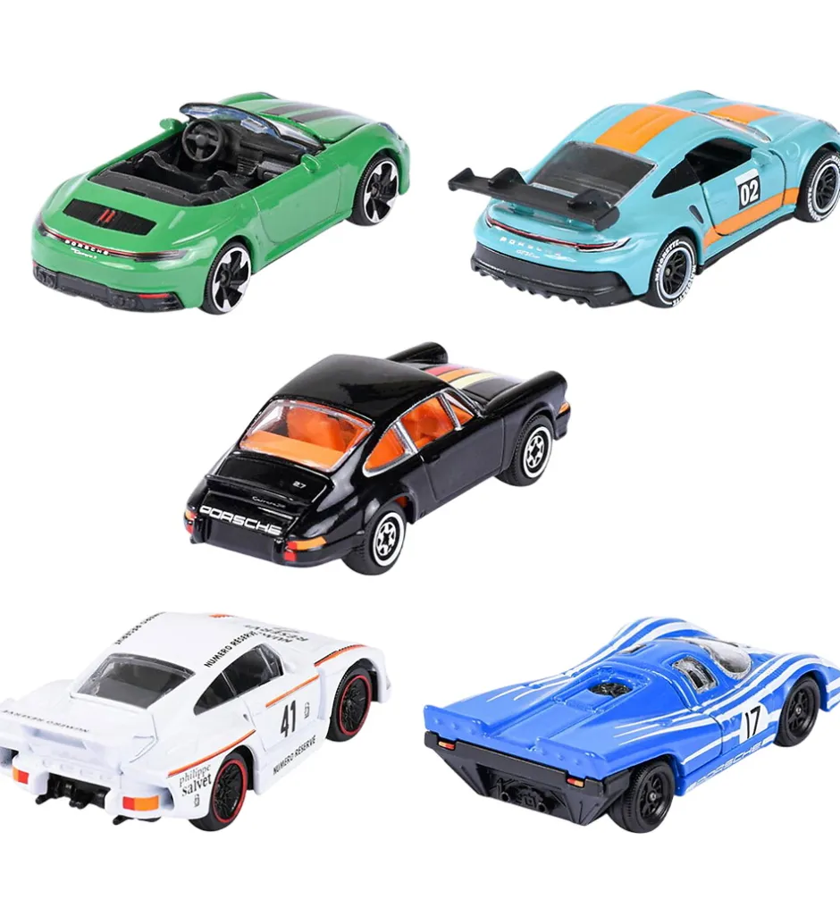 Biler, Tog Og Køretøjer*Majorette Biler - Porsche - 5-pak
