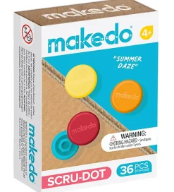 Kreativ Leg|Kreasæt*MakeDo Værktøj til Pap - Scru-Dot - 36 Dele - Summer Daze