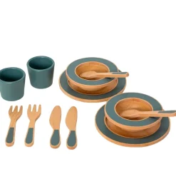 Legemad|Legekøkken Og Legemøbel*MaMaMeMo Spisestel - Træ - Emerald Green