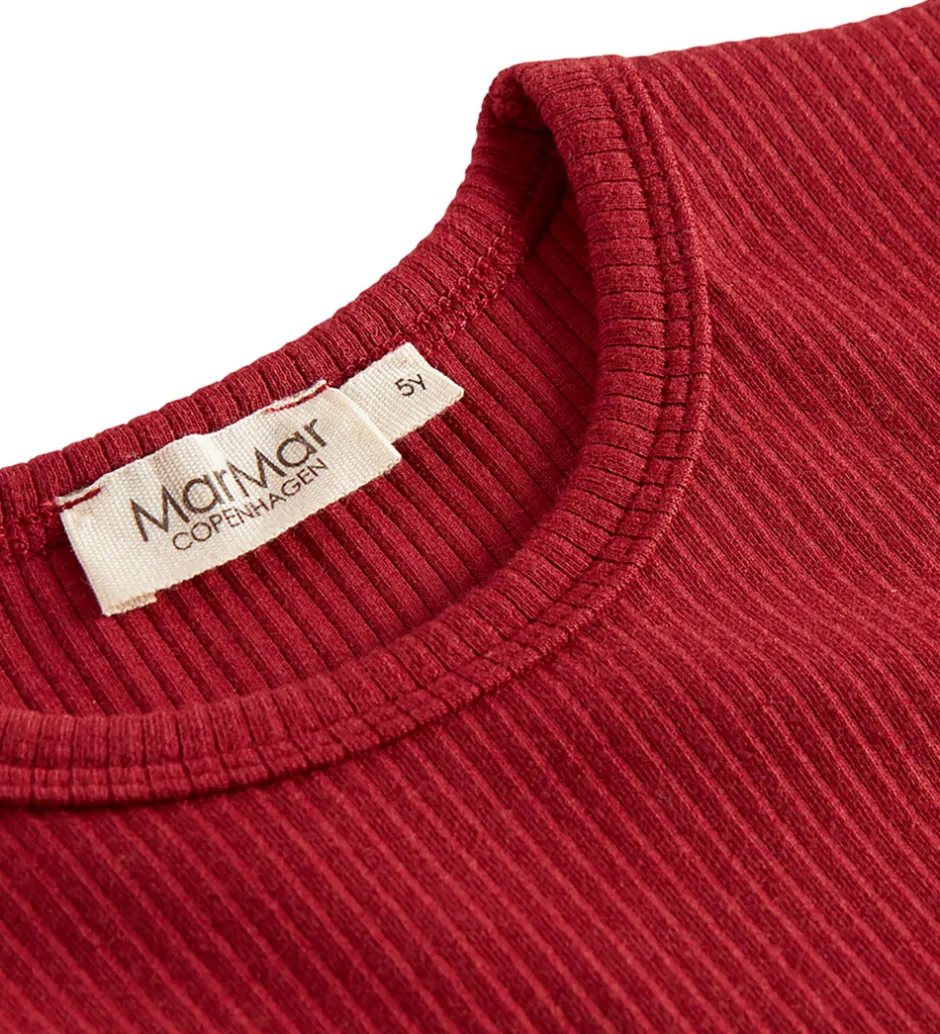 Børn MarMar Bluse - Rib/Modal - Hibiscus Red