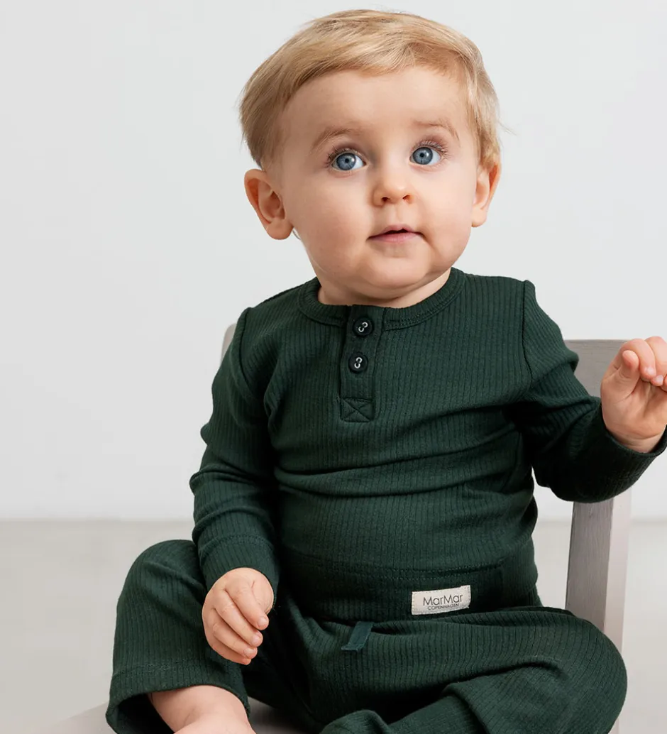 Børn MarMar Bukser - Rib/Modal - Pico - Dark Leaf