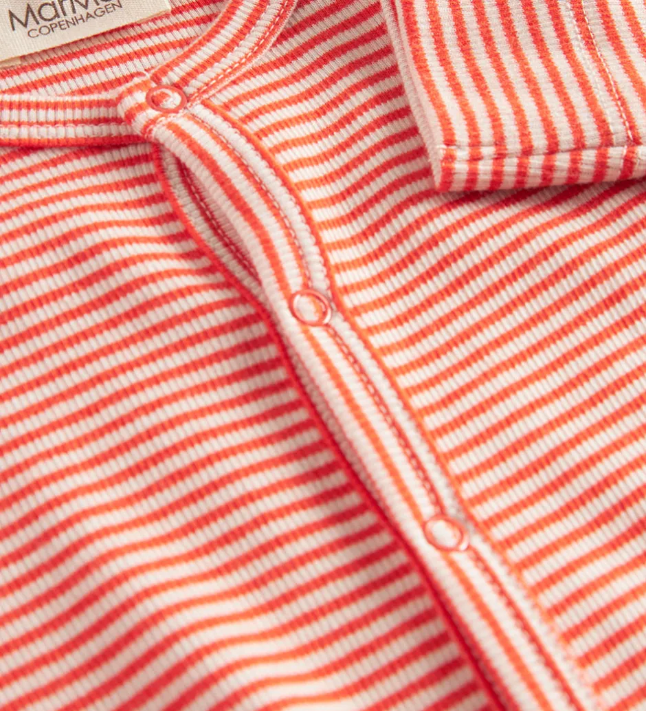Børn MarMar Heldragt - Rib - Modal - Ruka - Red Stripe