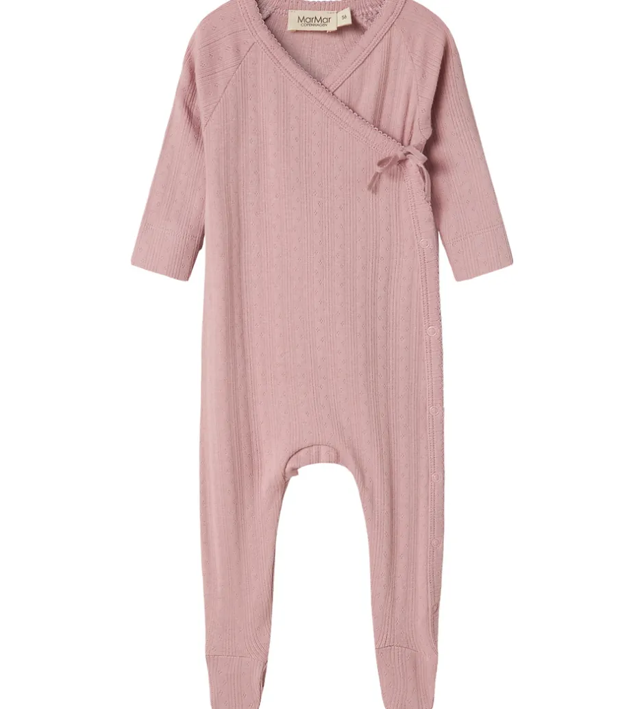 Børn MarMar Heldragt m. Fødder - Modal - Rib - Rubetta - Soft Berry