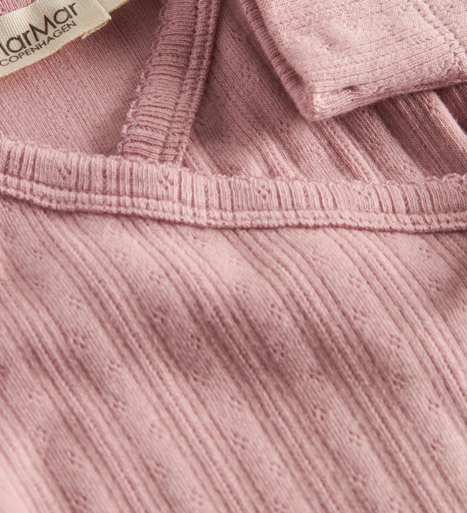 Børn MarMar Heldragt m. Fødder - Modal - Rib - Rubetta - Soft Berry
