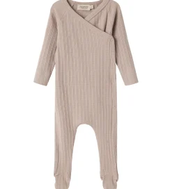 Børn MarMar Heldragt m. Fødder - Pointelle - Rubello - Soft Beige