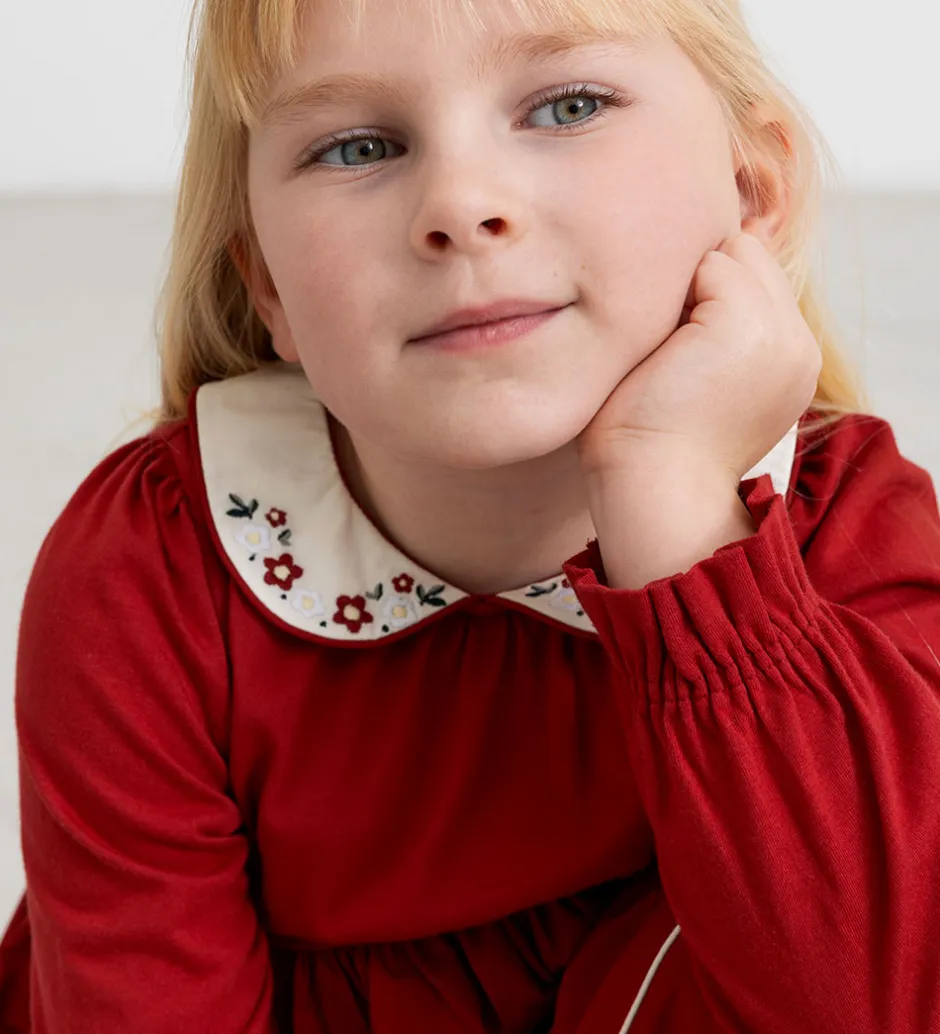 Børn MarMar Kjole - Bomuld/Modal - Dielle - Hibiscus Red