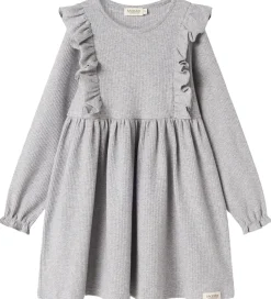Kjoler*MarMar Kjole - Rib/Modal - Dikte - Light Grey Melange