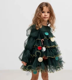 Børn MarMar Kjole - Tyl - December - Dark Leaf