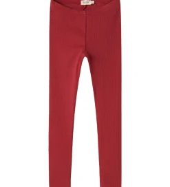 Leggings|Juletøj*MarMar Leggings - Rib/Modal - Hibiscus Red