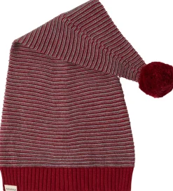 Juletøj|Huer Og Hatte*MarMar Nissehue - Strik - Alfen - Hibiscus Red Stripe