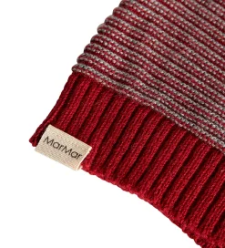Juletøj|Huer Og Hatte*MarMar Nissehue - Strik - Alfen - Hibiscus Red Stripe