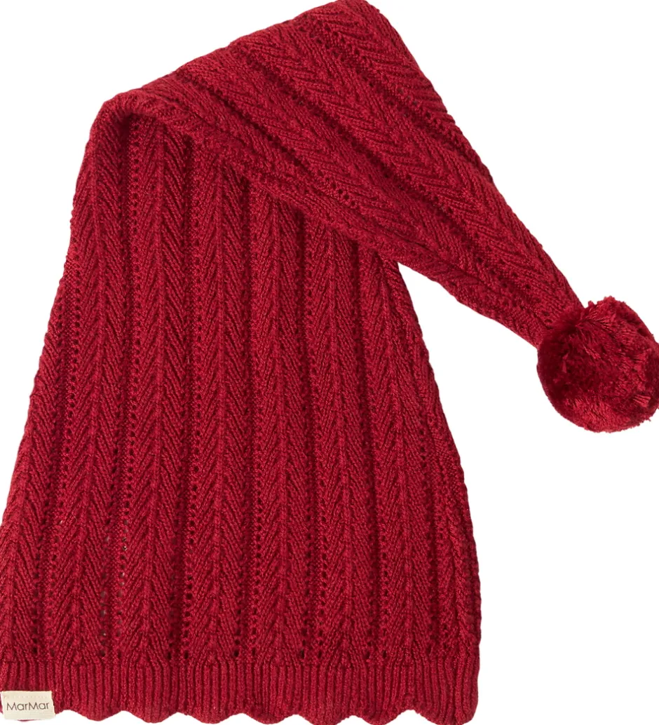 Juletøj*MarMar Nissehue - Strik - Alfen - Hibiscus Red