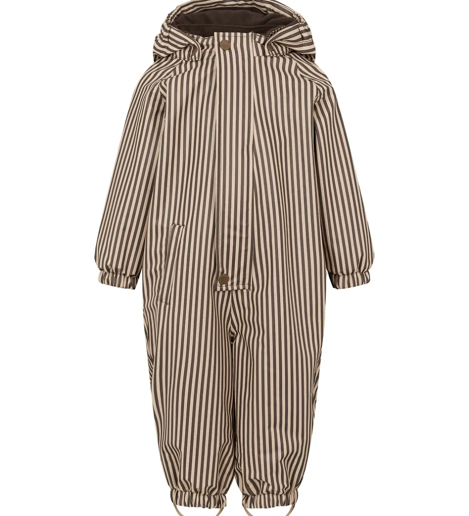 Børn MarMar Regndragt m Fleece - PU - Orion - Brown Stripe