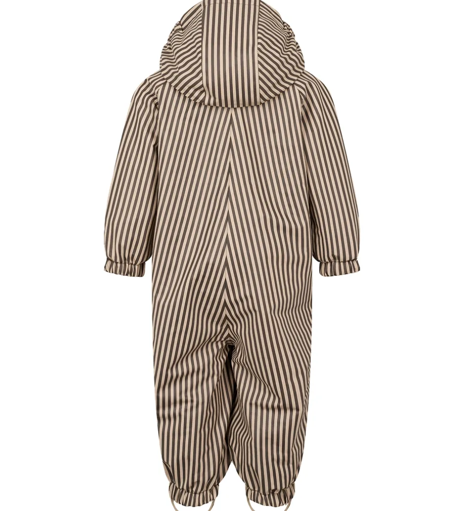 Børn MarMar Regndragt m Fleece - PU - Orion - Brown Stripe