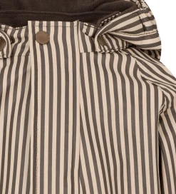 Børn MarMar Regndragt m Fleece - PU - Orion - Brown Stripe