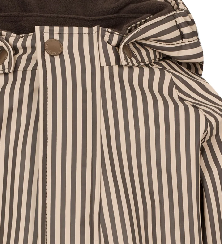 Børn MarMar Regndragt m Fleece - PU - Orion - Brown Stripe