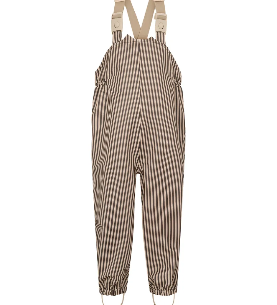 Børn MarMar Regntøj m. Seler - PU - Oddy - Brown Stripe
