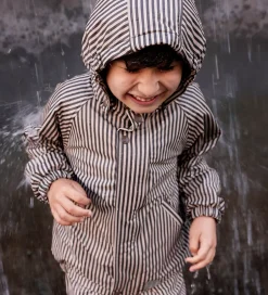 Børn MarMar Regntøj m. Seler - PU - Oddy - Brown Stripe