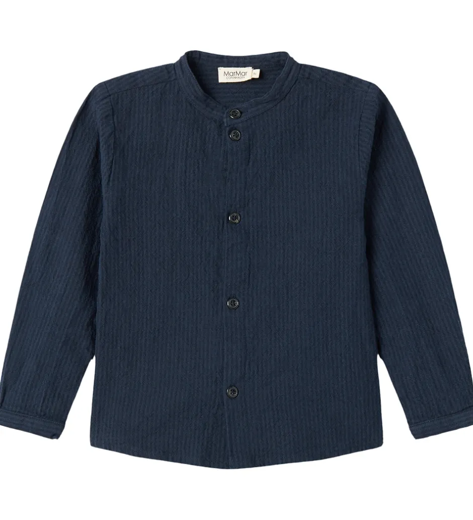 Skjorter*MarMar Skjorte - Torben - Dark Blue Stripe