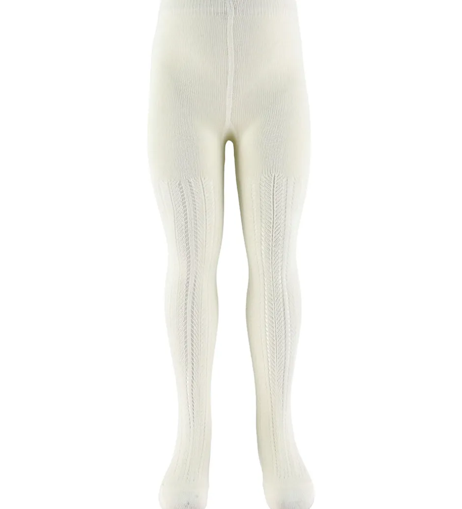 Børn MarMar Strømpebukser - Hulmønster - Pointelle - Gentle White