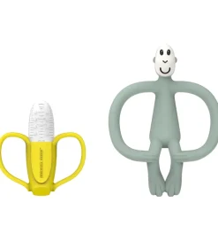 Bideringe*Matchstick Monkey Bideringe - 2-pak - Banana & Monkey - Grøn