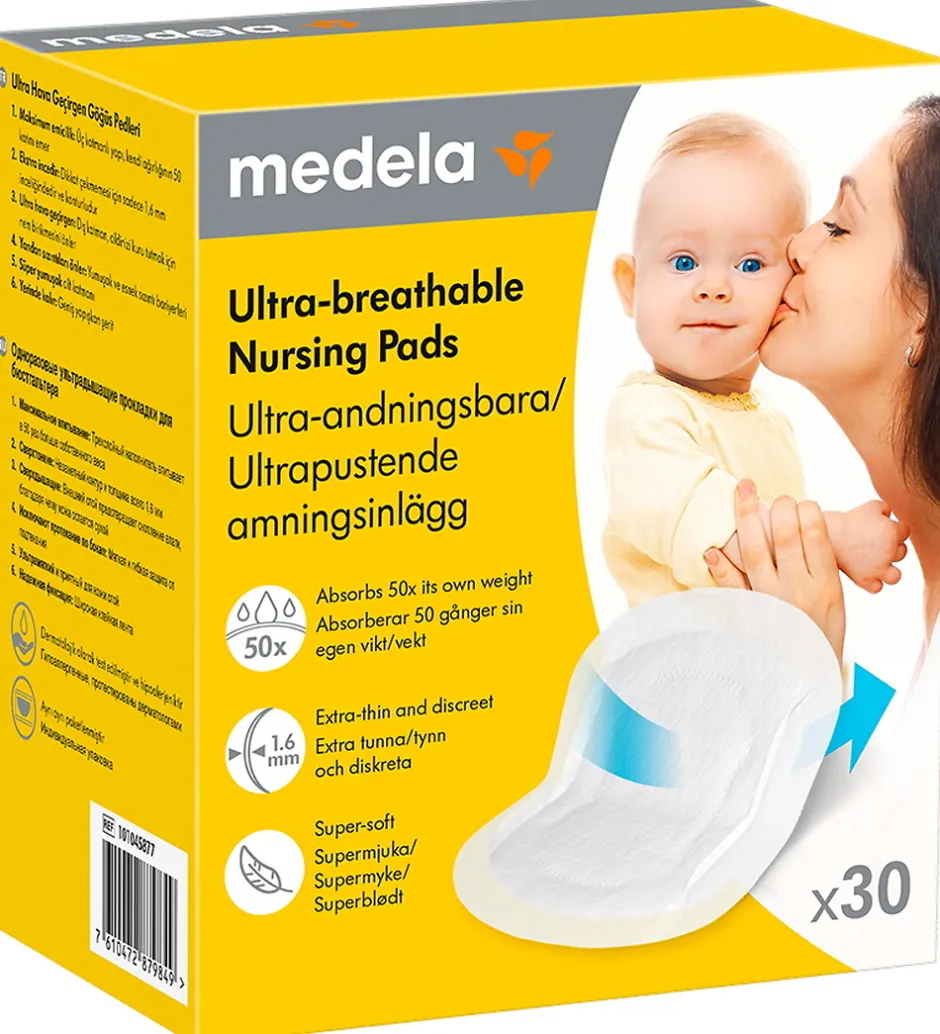 Pleje- Og Toiletartikler|Amning*Medela Ammeindlæg - 30 stk. - Ultra Åndbare