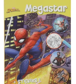 Malebog*Megastar Malebog m. Klistermærker - 128 Sider - Marvel Spiderman