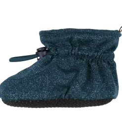 Hjemmesko*Melton Futter - Glitter - Marine