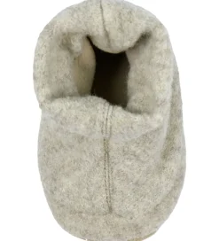 Melton Hjemmesko - Uld - Beige Melange