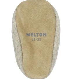 Melton Hjemmesko - Uld - Beige Melange