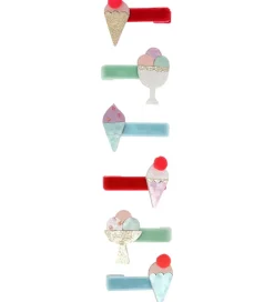 Hårspænder*Meri Meri Hårclips - 6-pak - 4 cm - Ice Cream