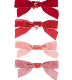 Hårspænder*Meri Meri Hårspænder - 4-pak - Velour - Sløjfer - 11,5 cm - Clip